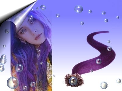 Echthaar-Hair-Extensions-Straehnen-Violett