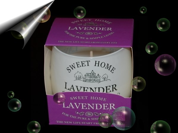 Lavender-Duftkerze-Glas