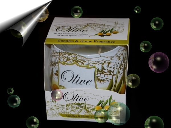 Olive-Duftkerze-Glas